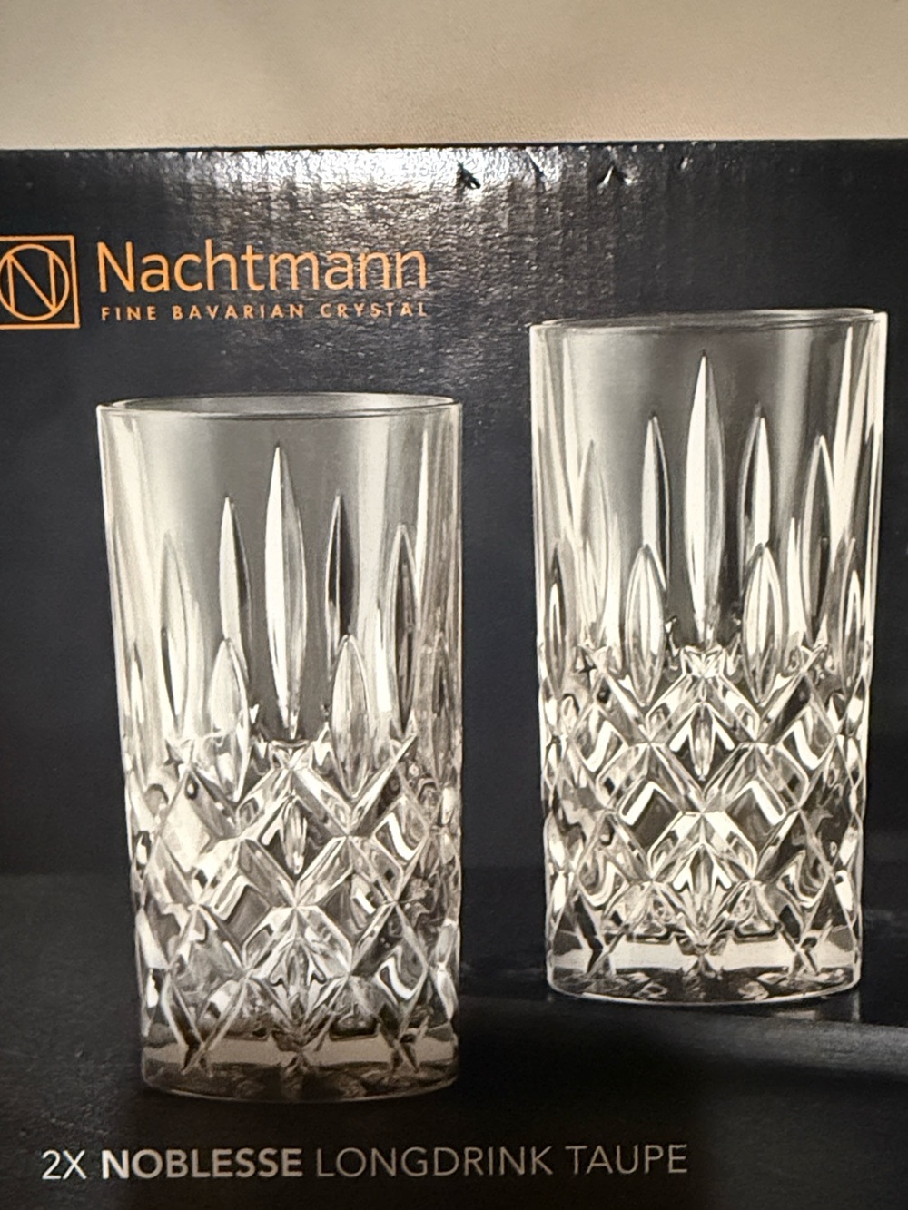 Nachtmann Noblesse Taupe Longdrink Glasses - Set of 2